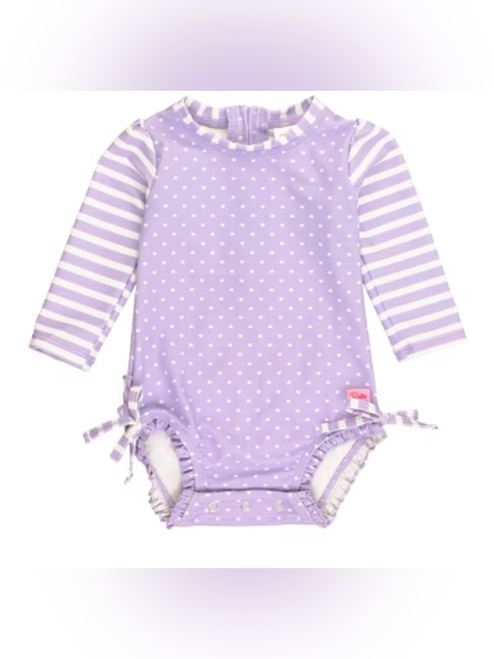 NWOT Ruffle Butts long sleeve rash guard swimsuit. Size 18-24 M